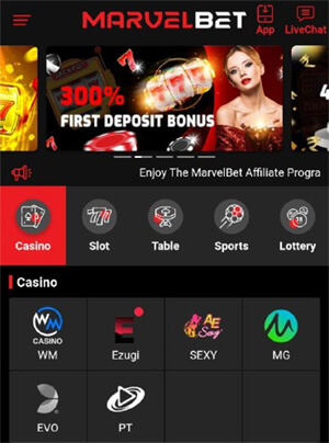Official Marvelbet website