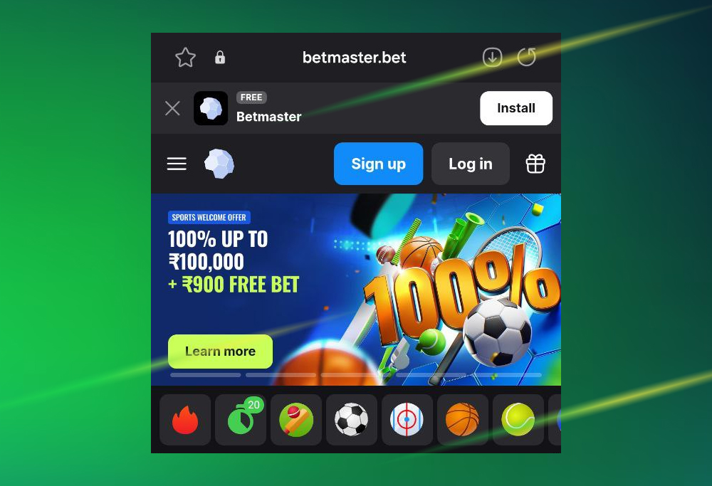 Betmaster APK download step 1 — official website