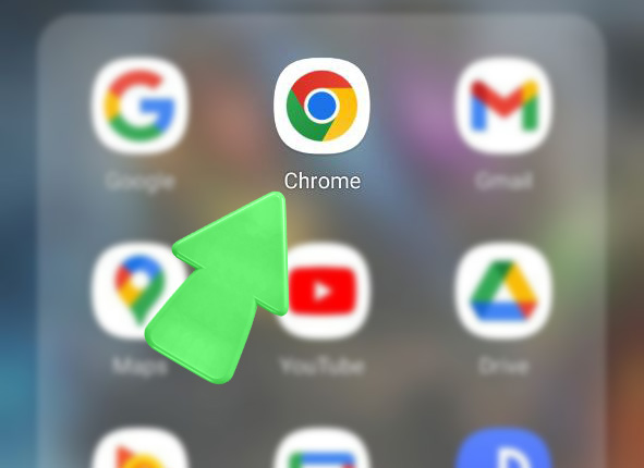 Step 1 of how to use the 96in mobile betting site — open Google Chrome