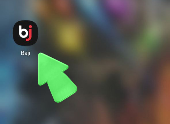 Step 6 of Baji APK installation showing addition of Baji app icon on the screen