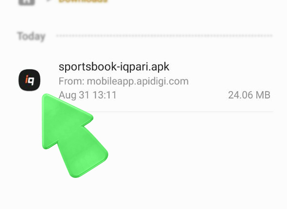 Step 4 – Download and install IQ Pari betting app on Android.