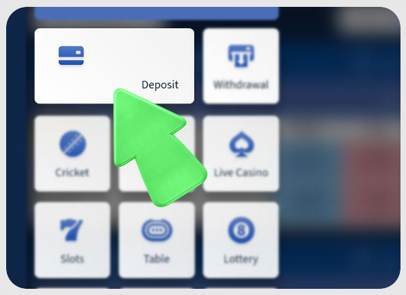 Step 2: Deposit screen in the Mostplay India app