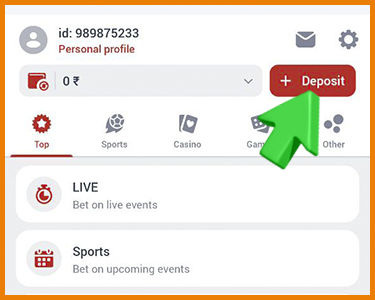 Top up your account