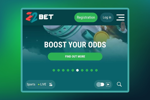 Step 1 of downloading and installing the 22Bet APK on Android